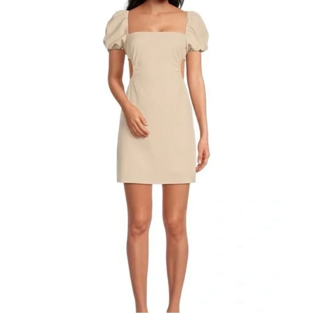 Gianni Bini Cream Puff Sleeve Mini Dress